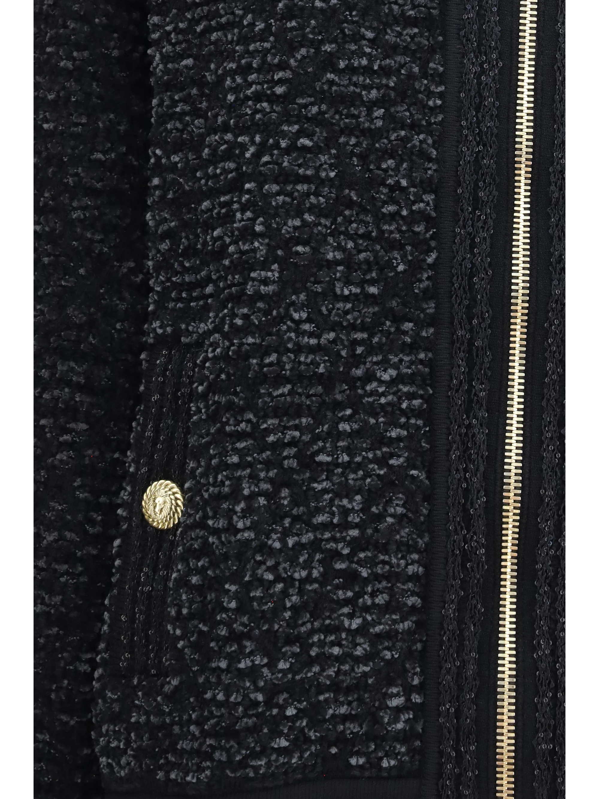 zip jacket with sequin details