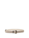 suede belt with shiny loop