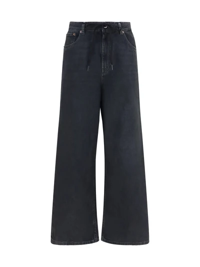 straight-leg stretch denim jeans