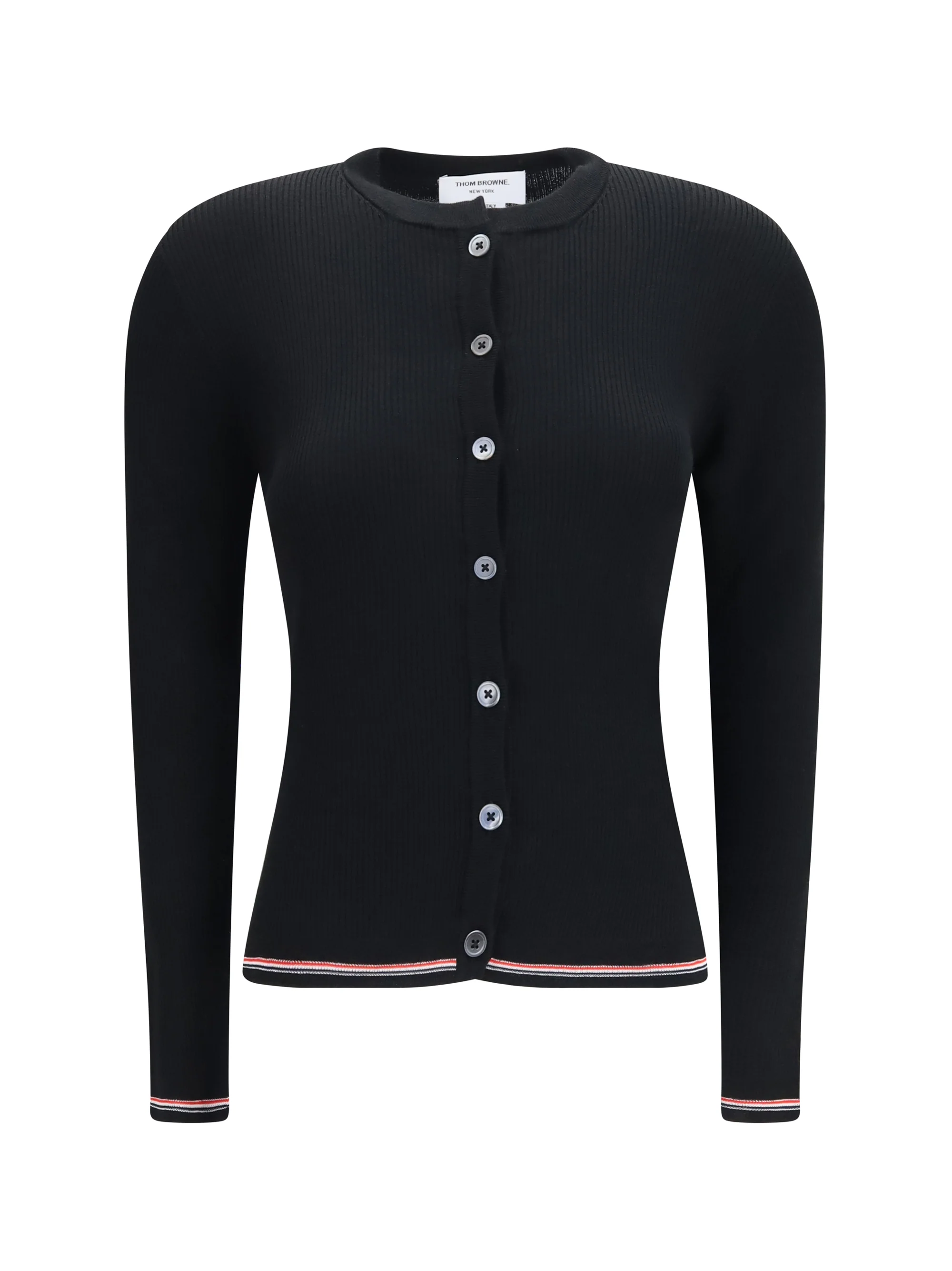 ribbed merino wool cardigan