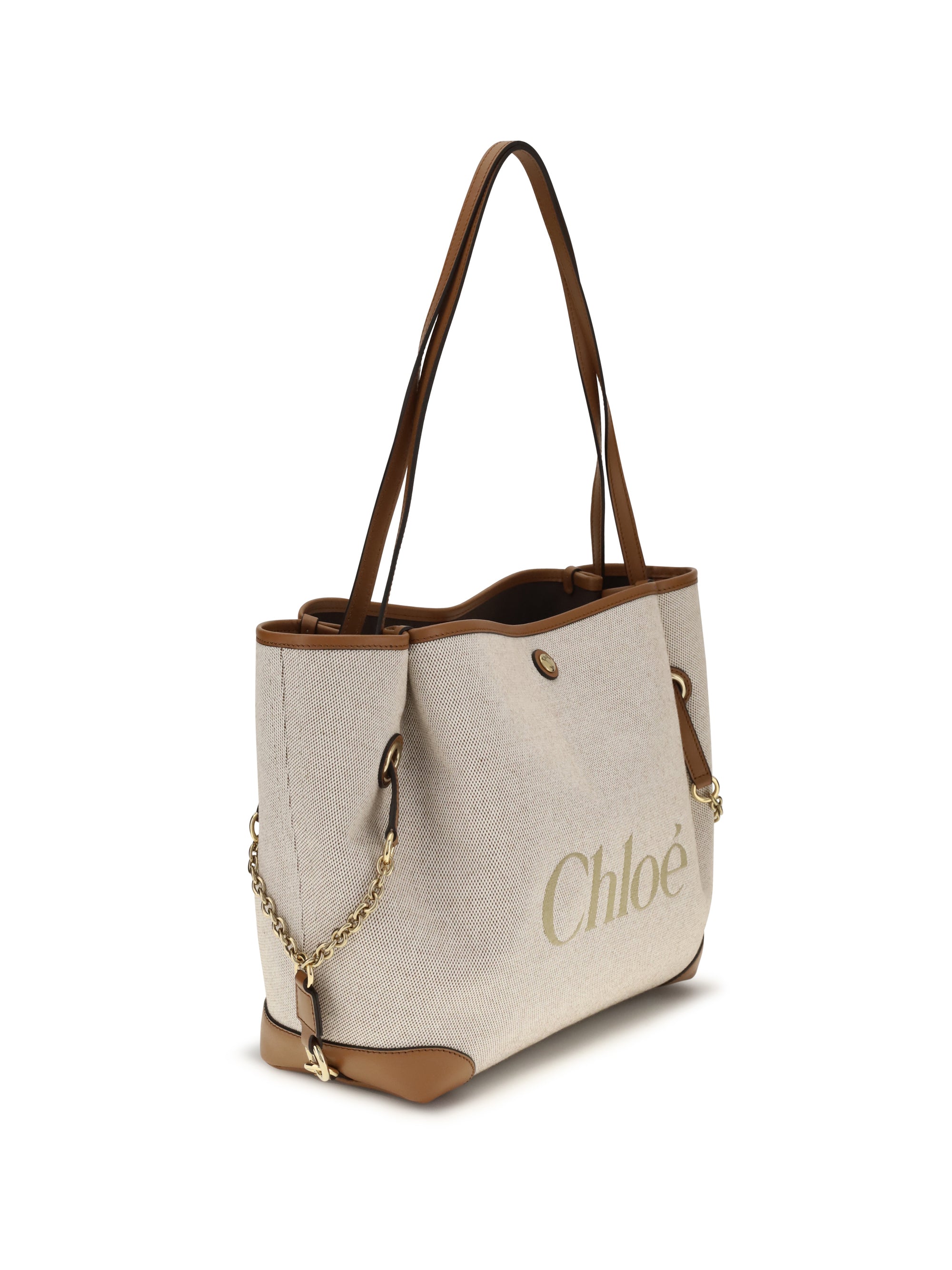 CHLOÉ OS clover tote bag in canvas