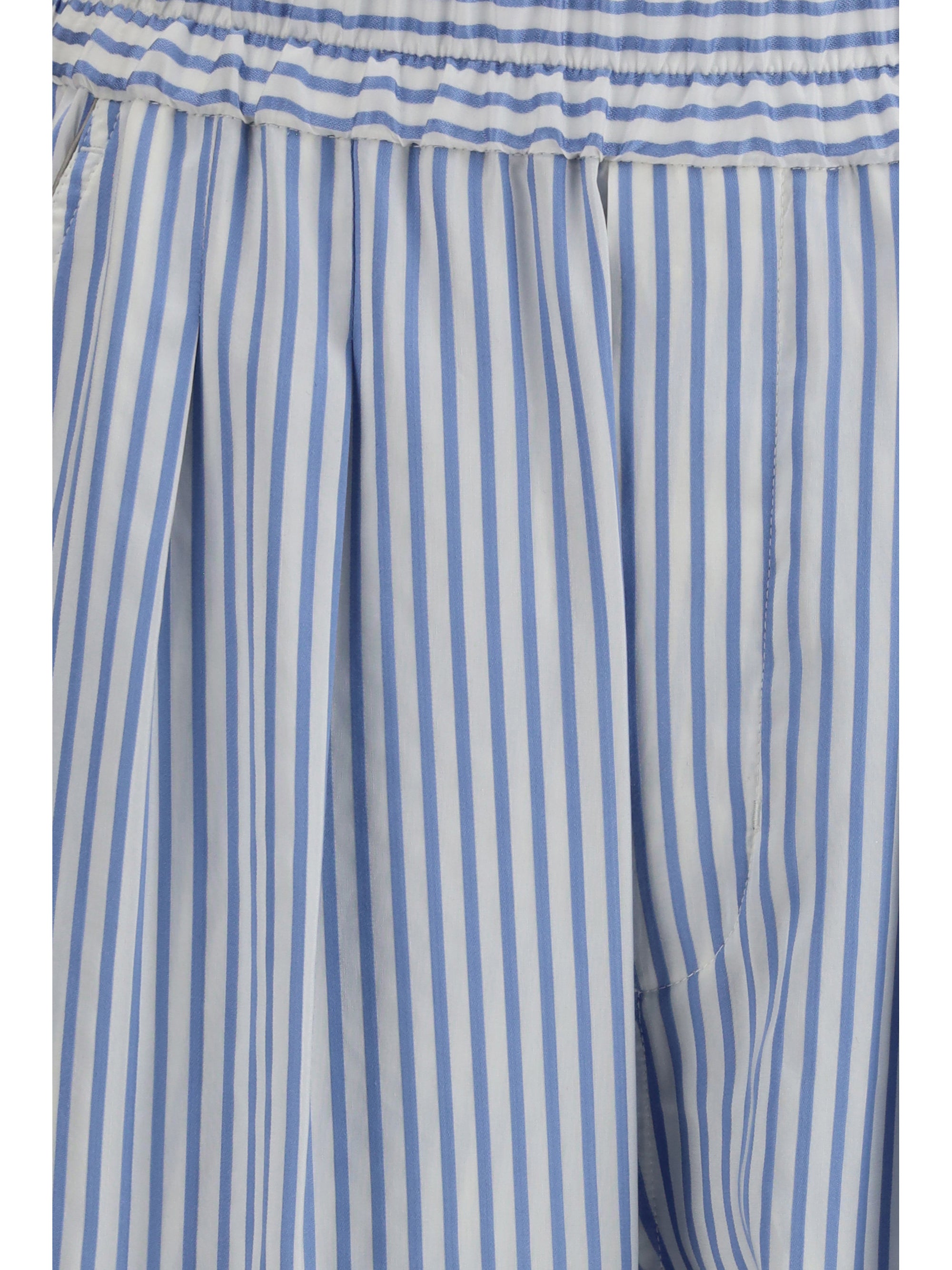 striped silk pj pants