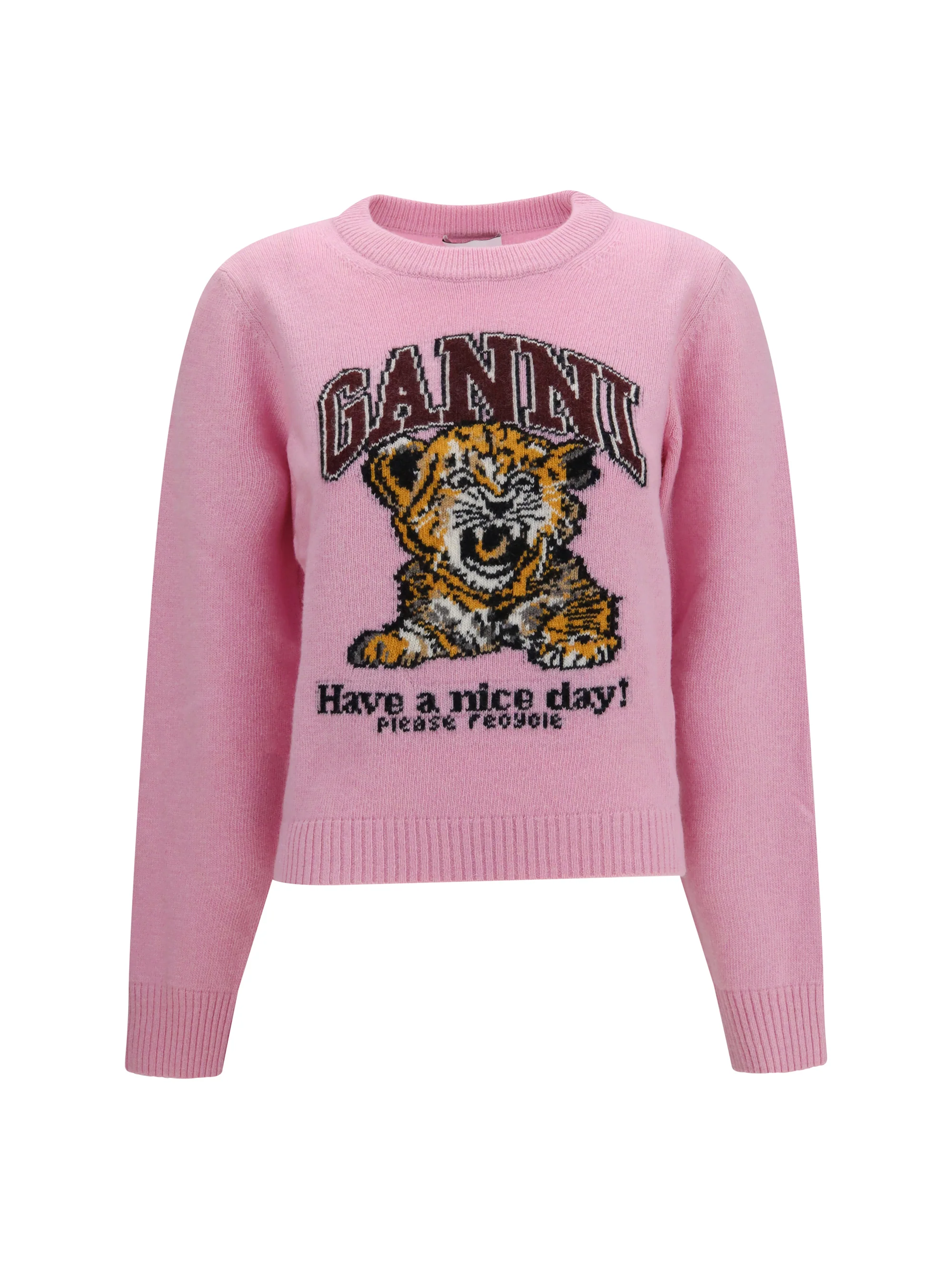GANNI M wool graphic sweater