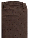 flocked plaid crossover pants