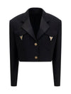 cropped wool blazer