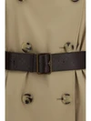 kensington midi leather trench