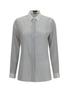 diamond print silk crêpe de chine shirt
