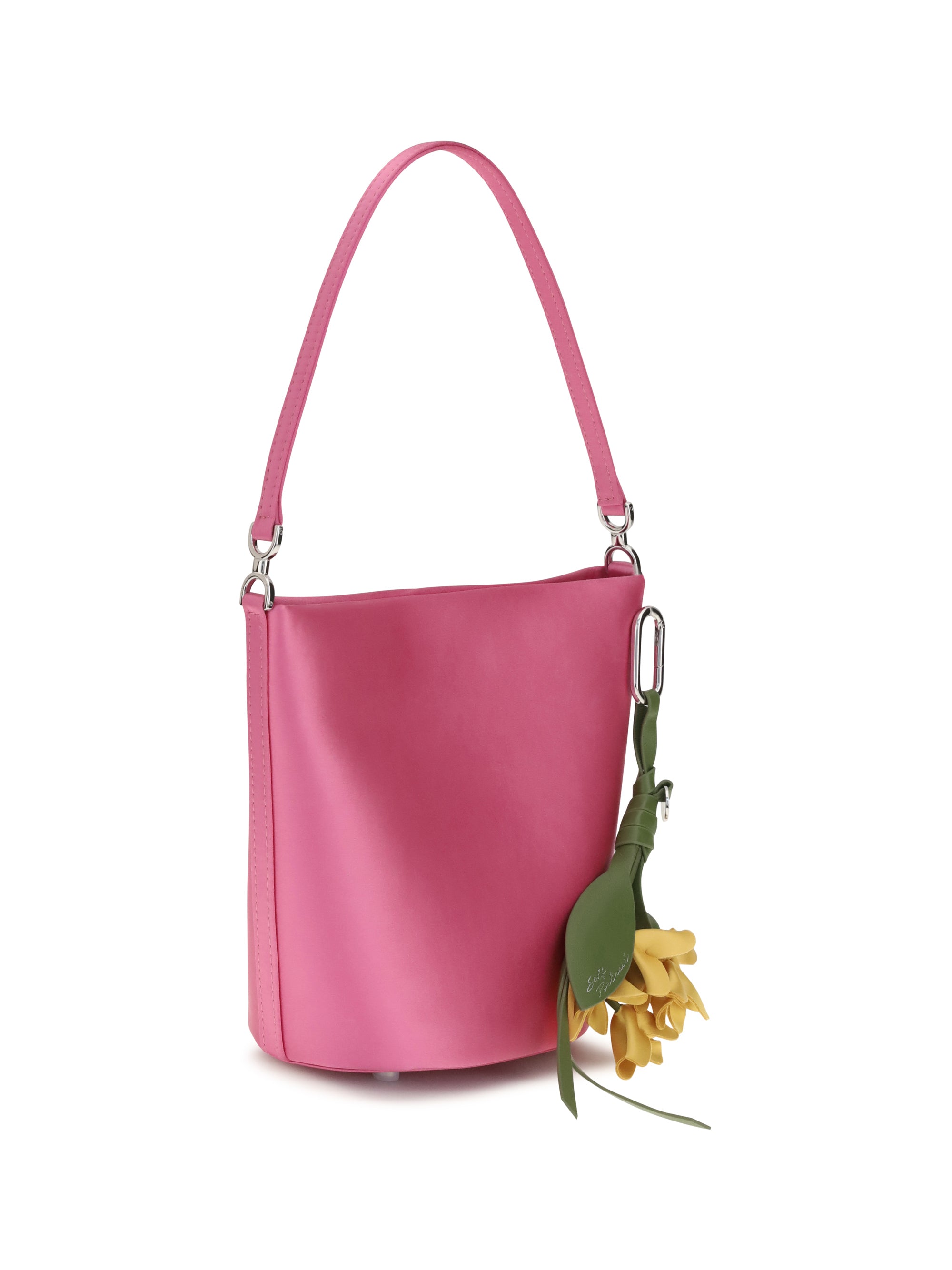 SELF-PORTRAIT OS satin bucket bag