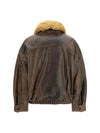 leather bomber jacket