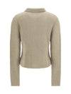 polo collar sweater with buttons