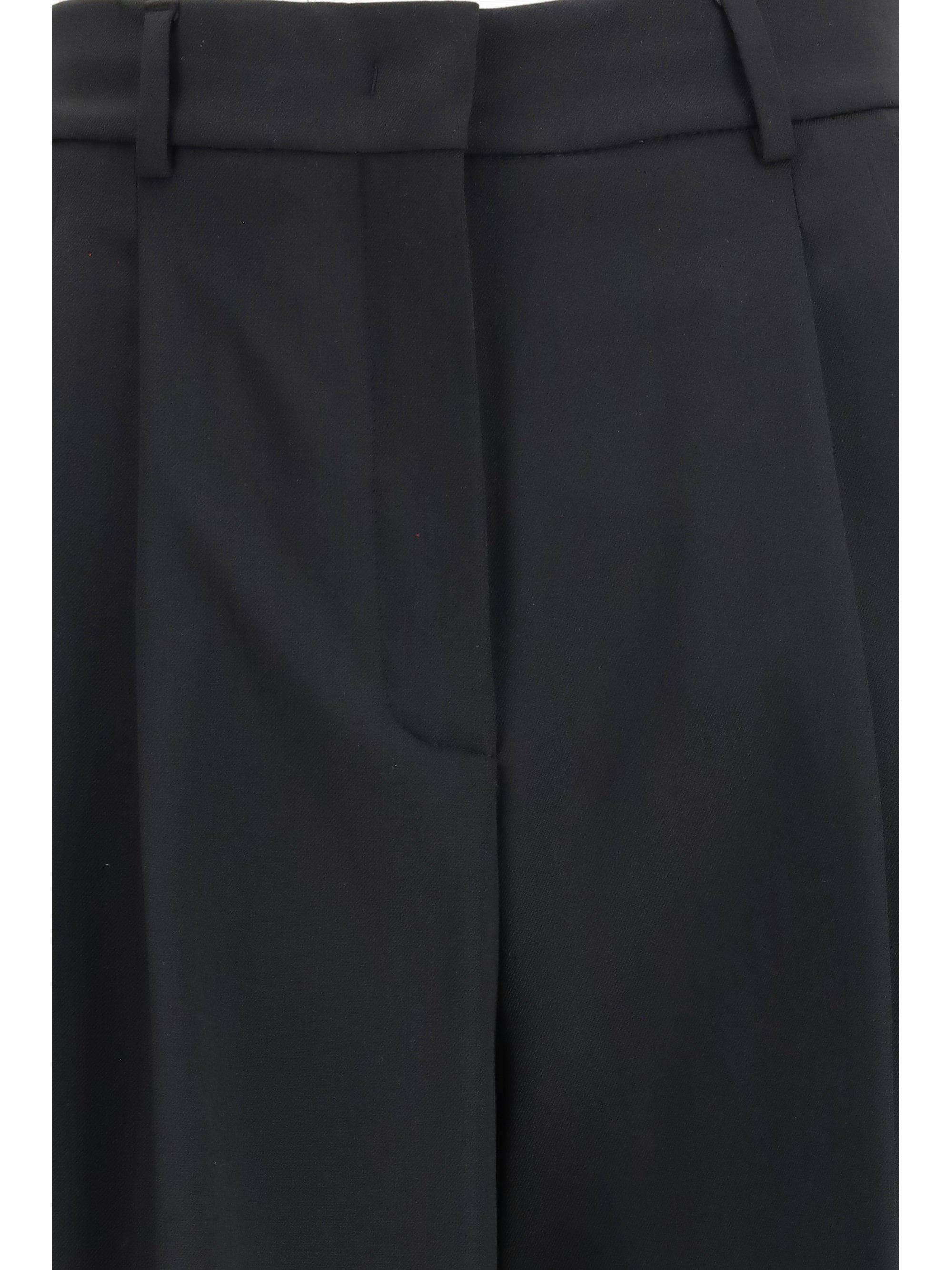 wide-leg pleated pants