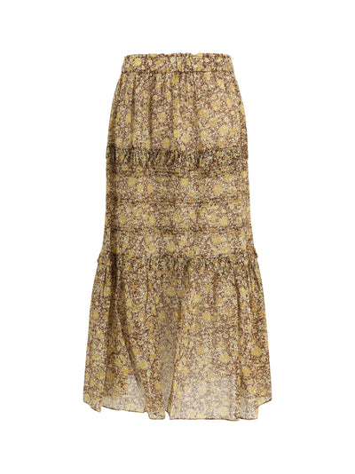 volomia long ruffled skirt