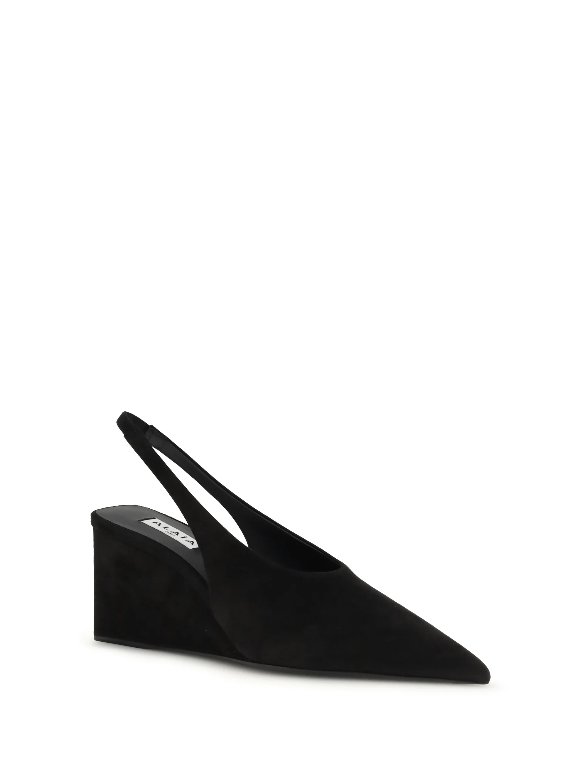 cube wedge slingback pumps