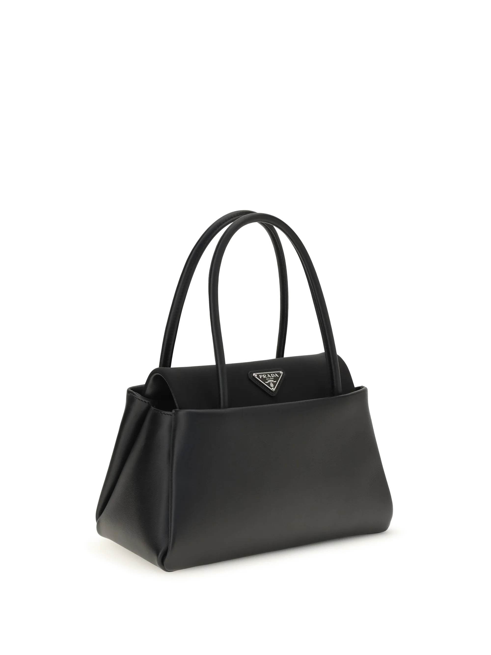 top handle bag with triangle logo