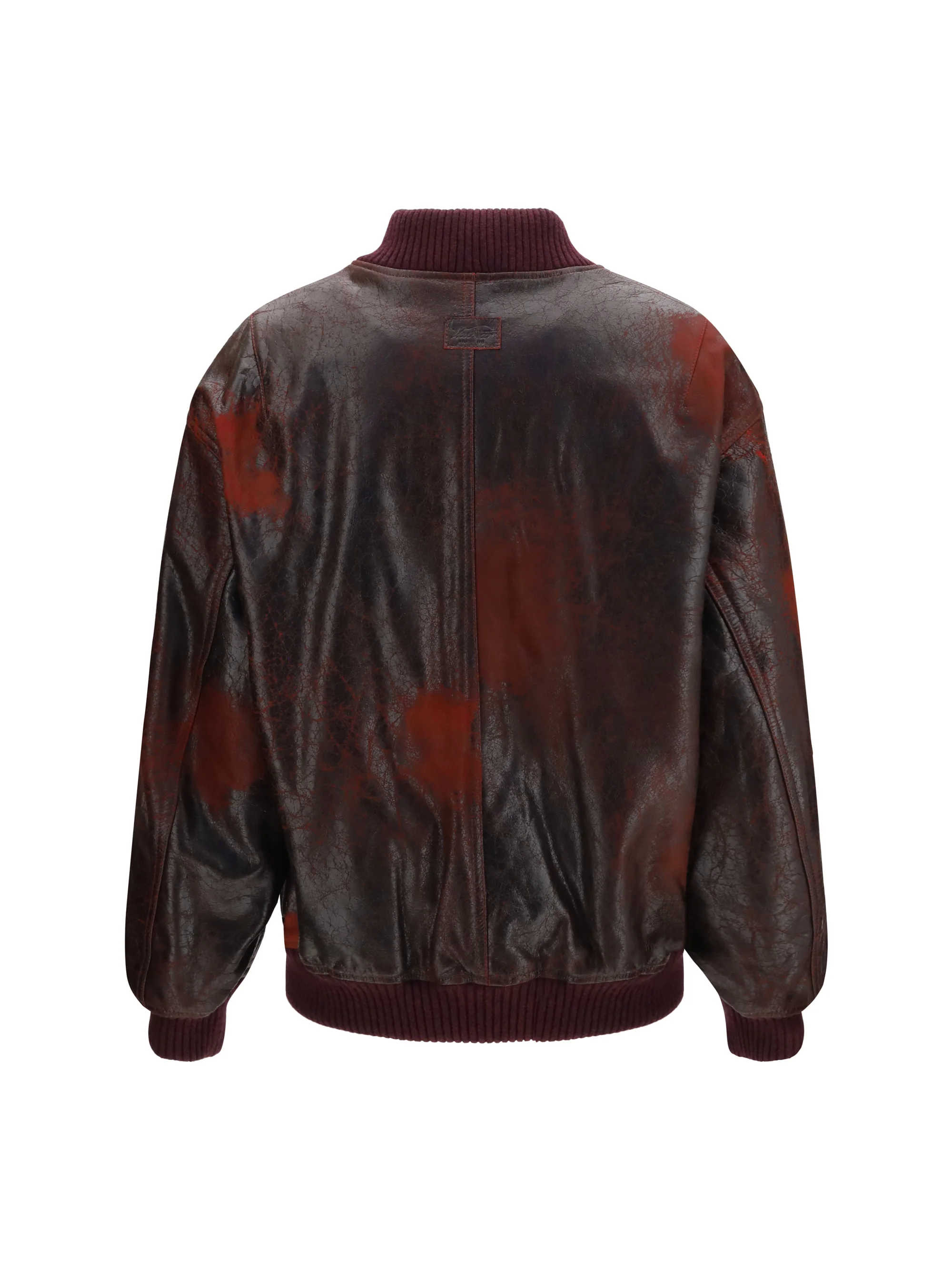 oversized crackle nappa bomber