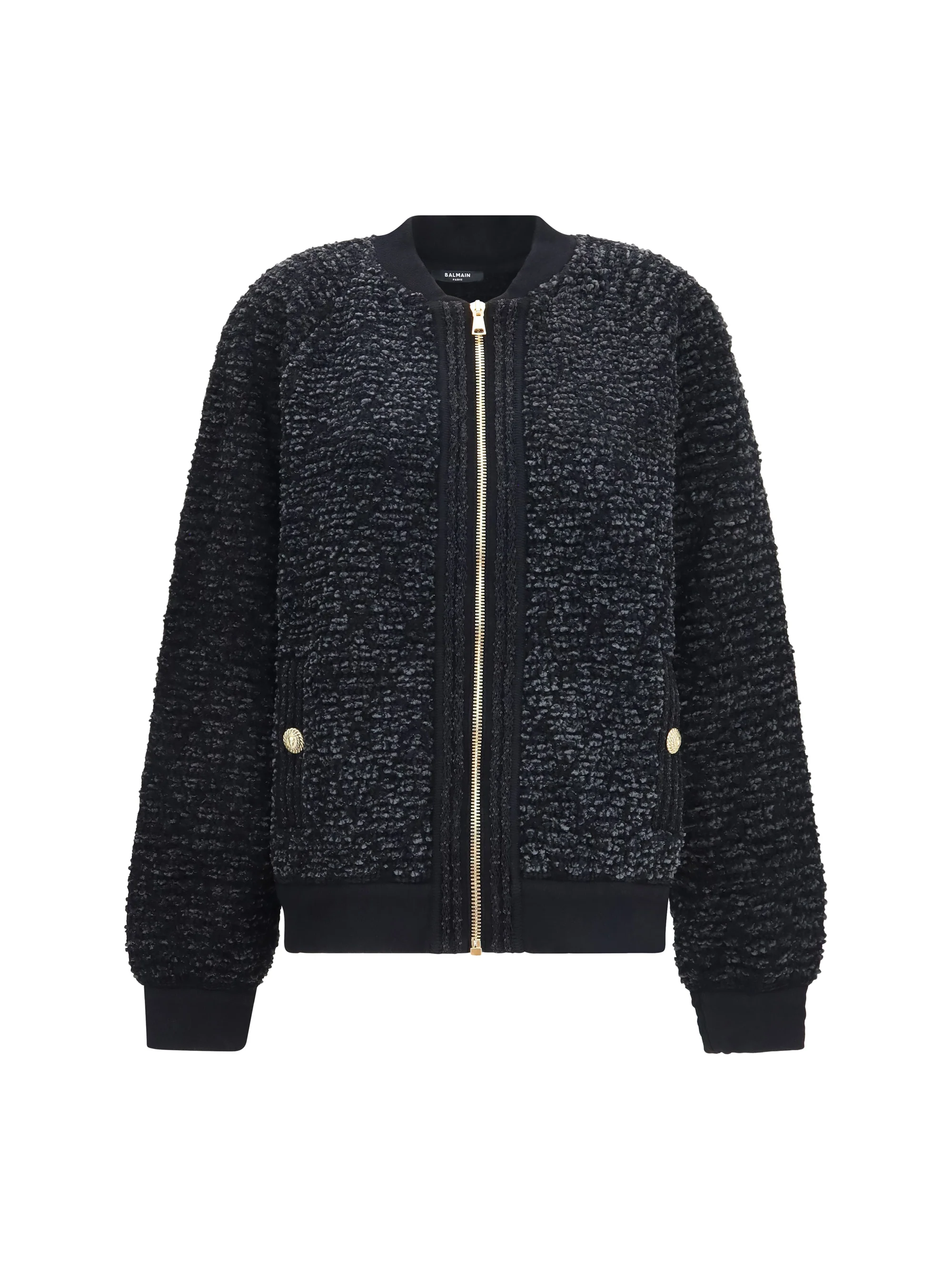 zip jacket with sequin details