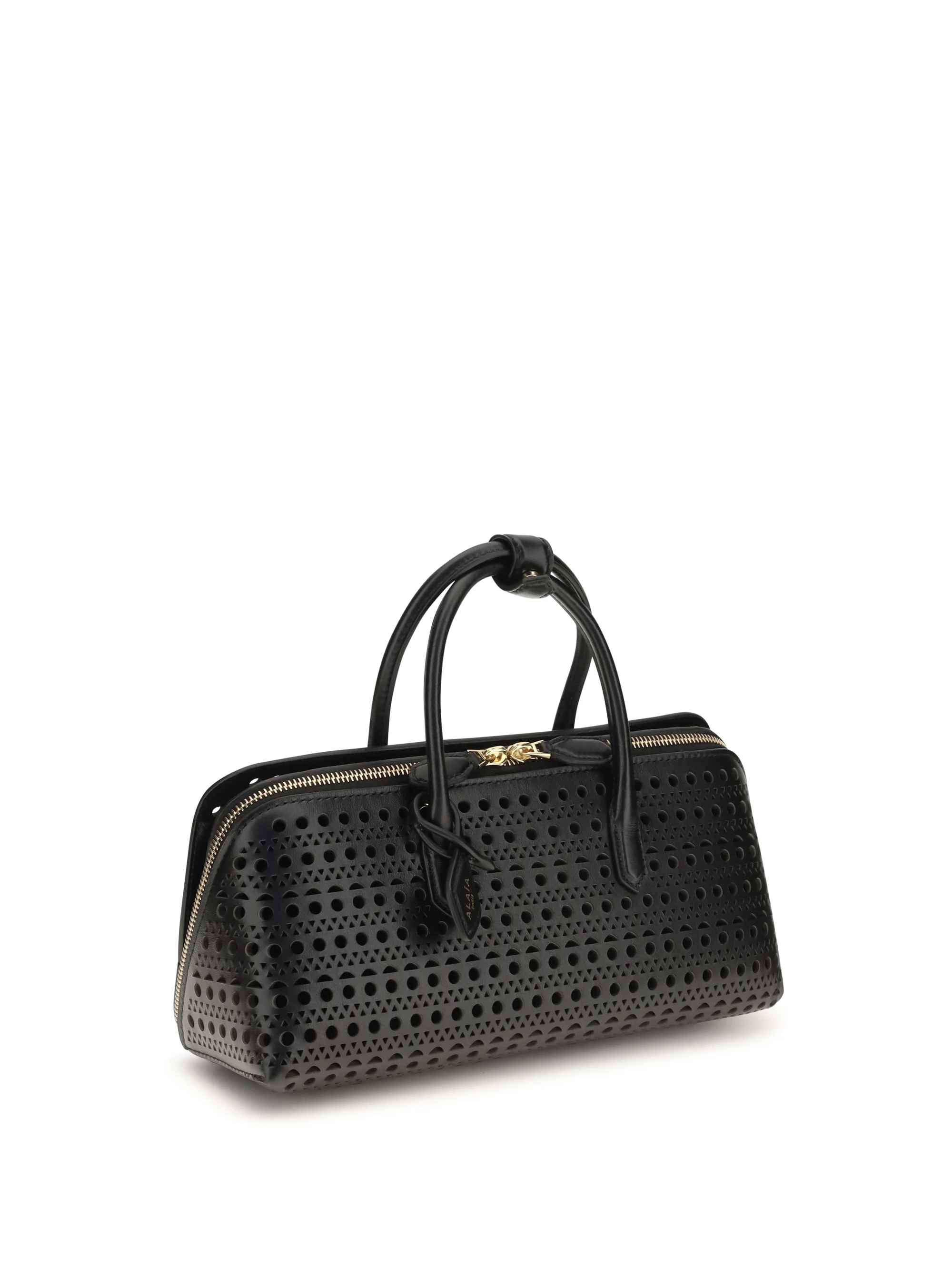 ALAIA OS small delta nabuk handbag