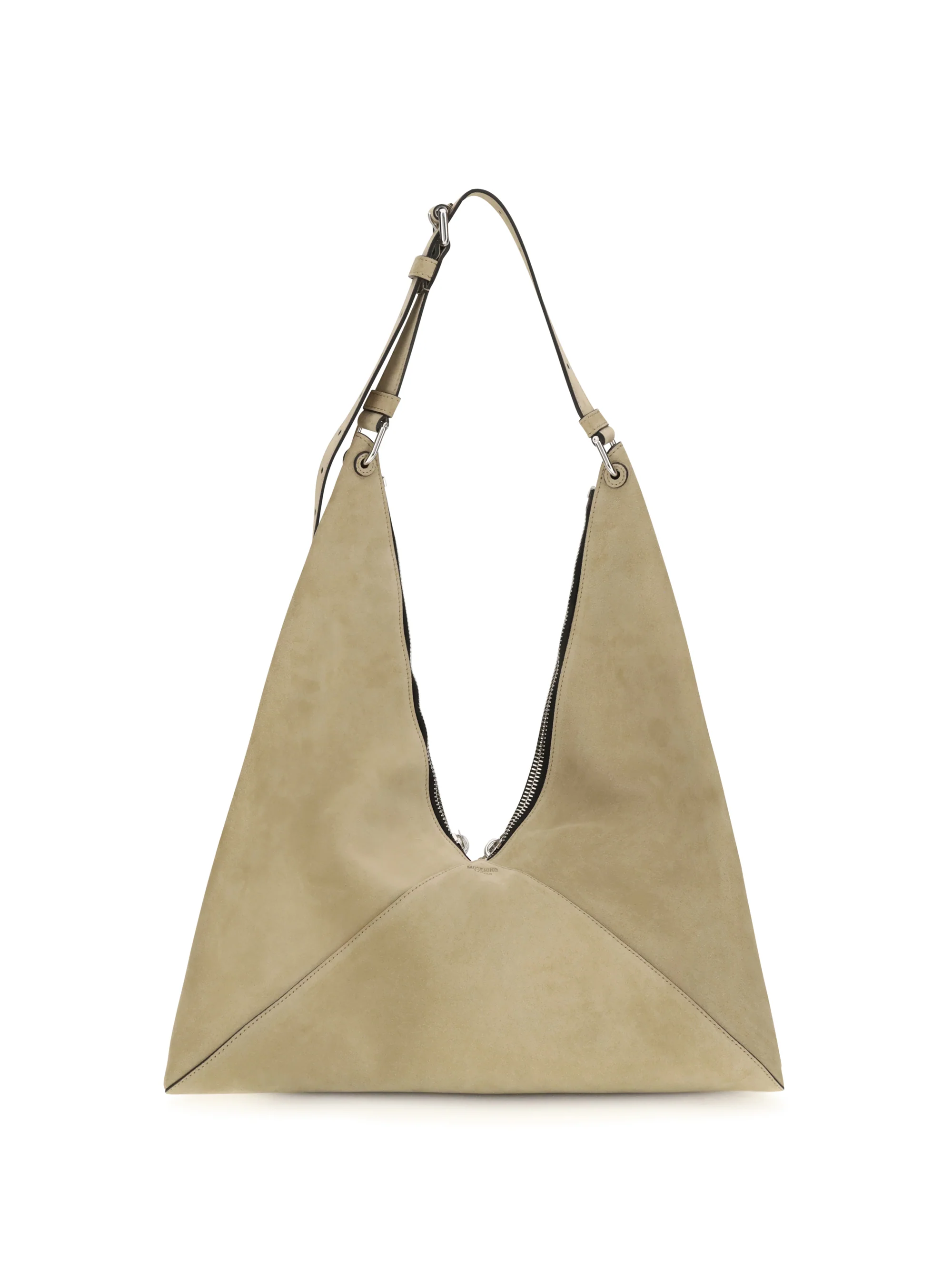 MOSCHINO OS suede hobo tote bag 