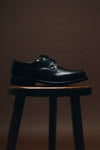 shannon derby in polished brushed calf leather