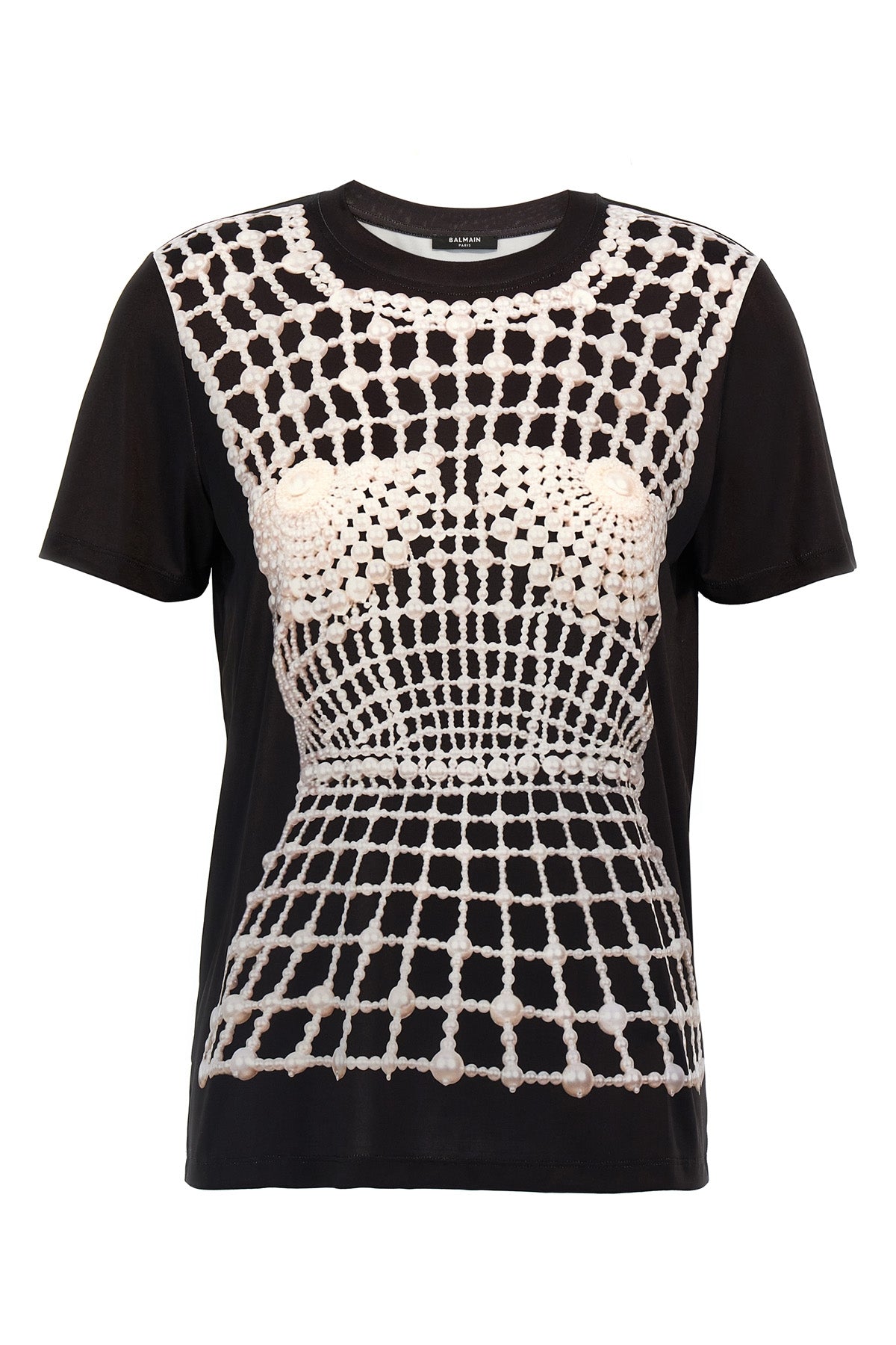 BALMAIN S satin jersey t-shirt