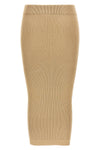 ribbed knit midi skirt