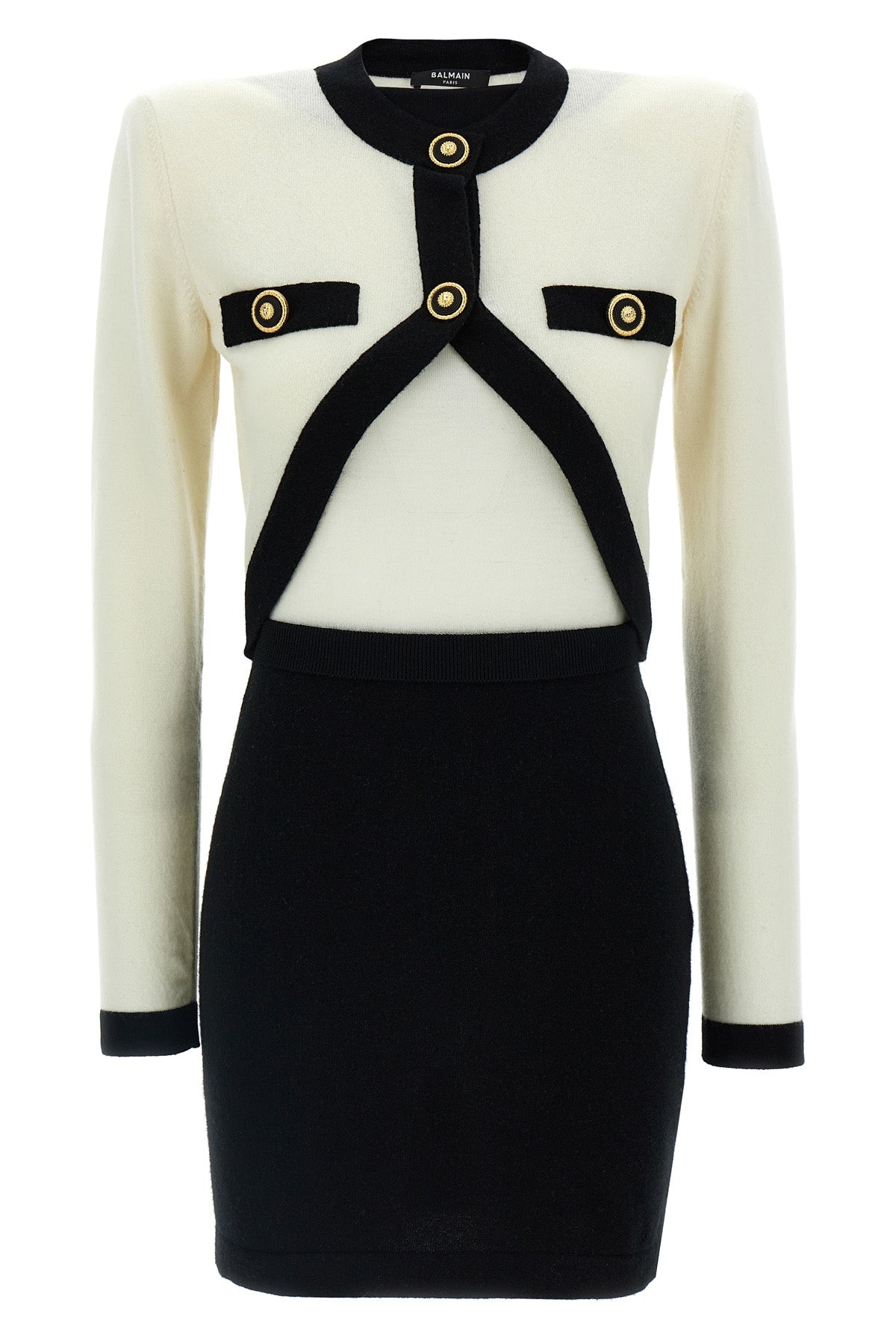 BALMAIN 34 wool and cashmere blend dress