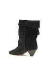 draped suede boots