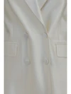 polka-dot satin double-breasted blazer