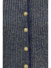 quilted sequin cardigan with decorative buttons