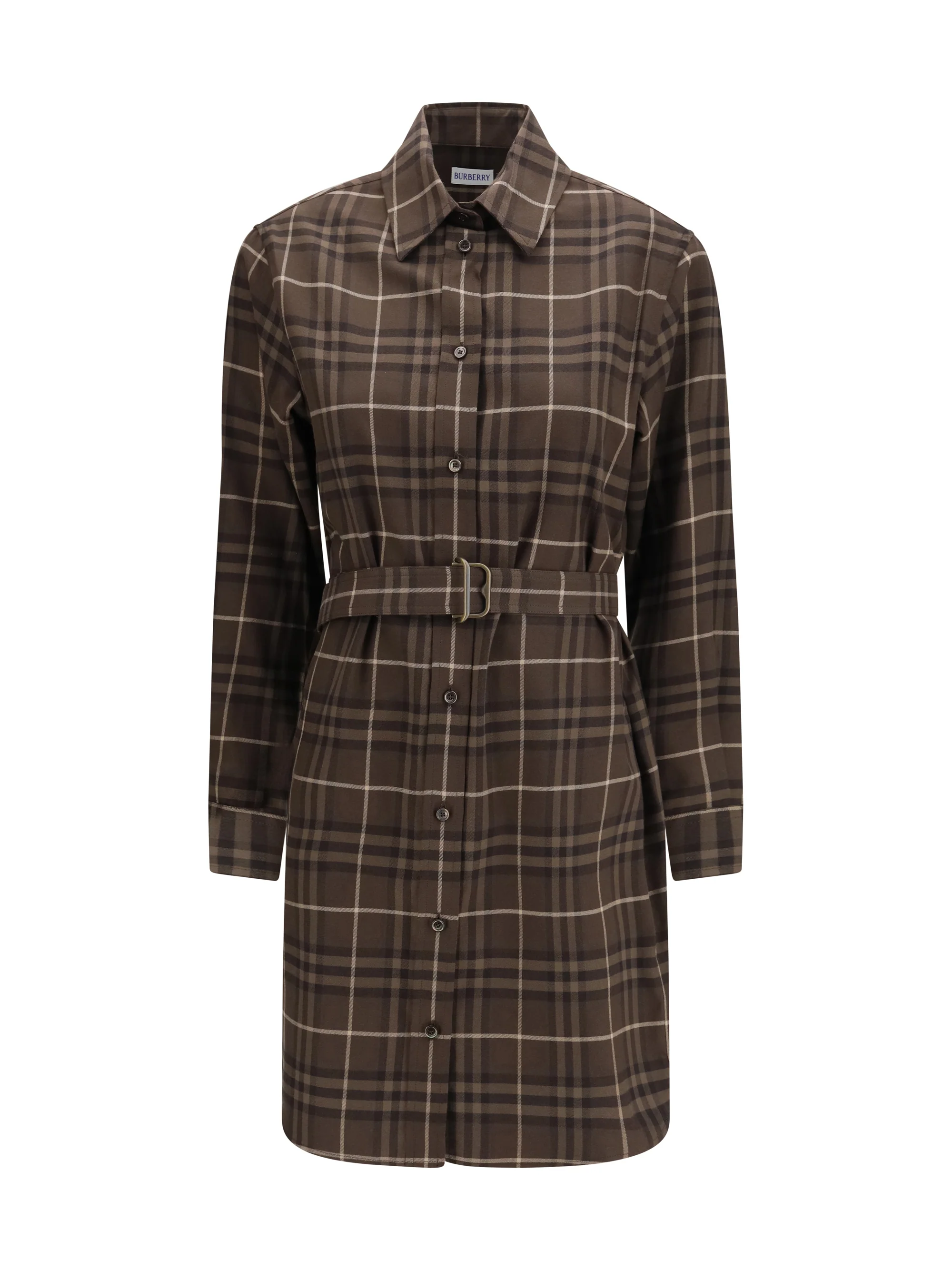 BURBERRY 6 check cotton shirt dress