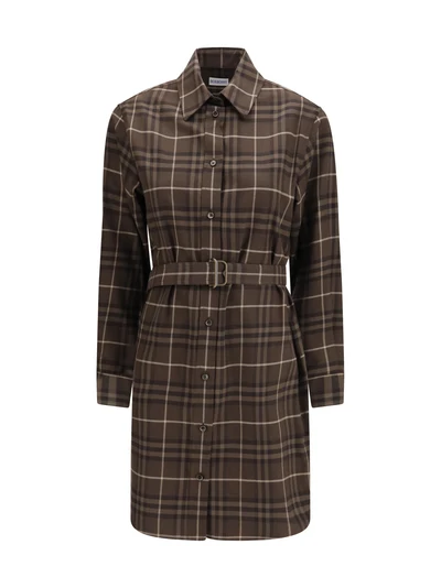 check cotton shirt dress
