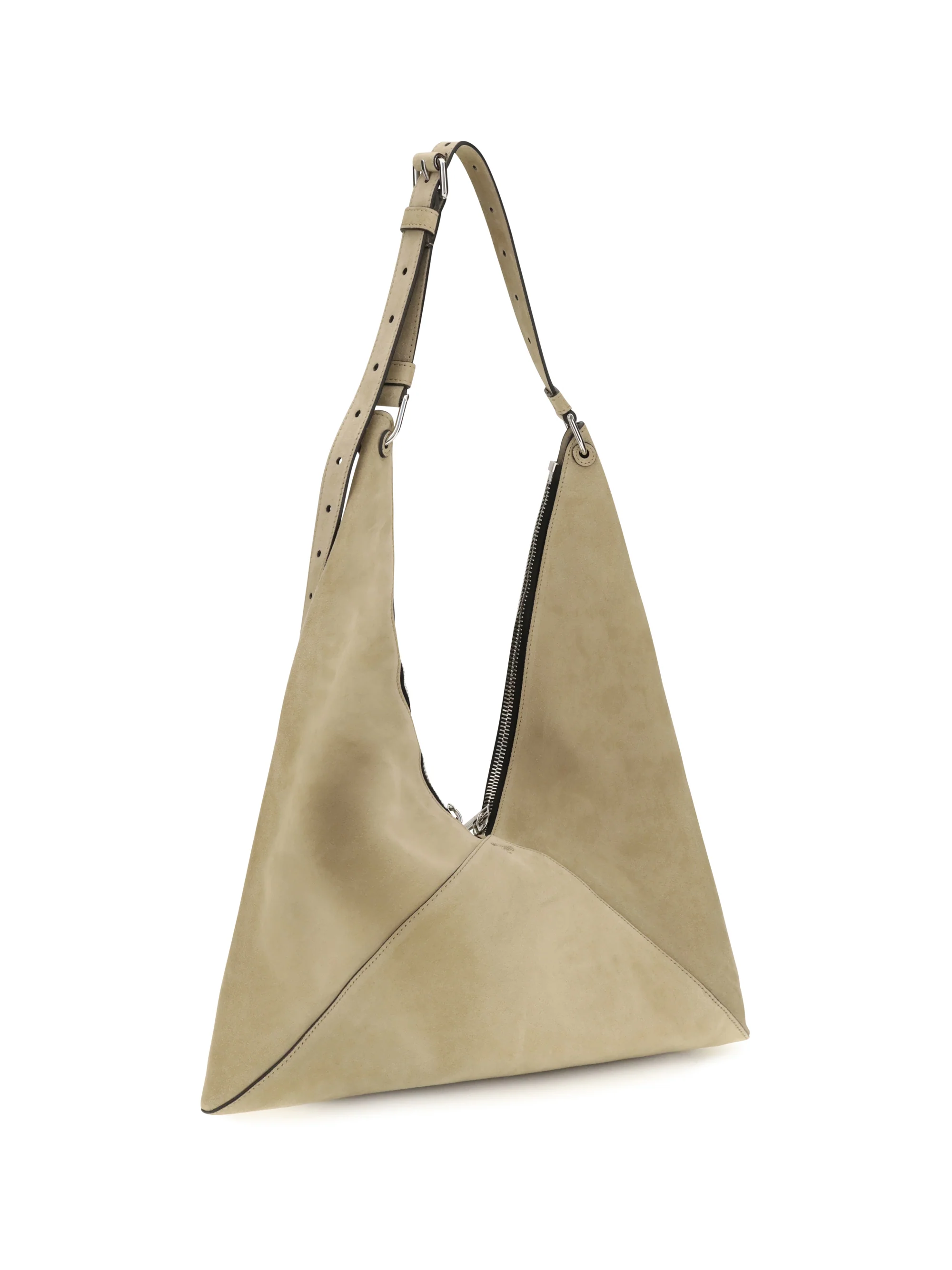 MOSCHINO OS suede hobo tote bag 