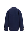double-breasted wool coat with buttons