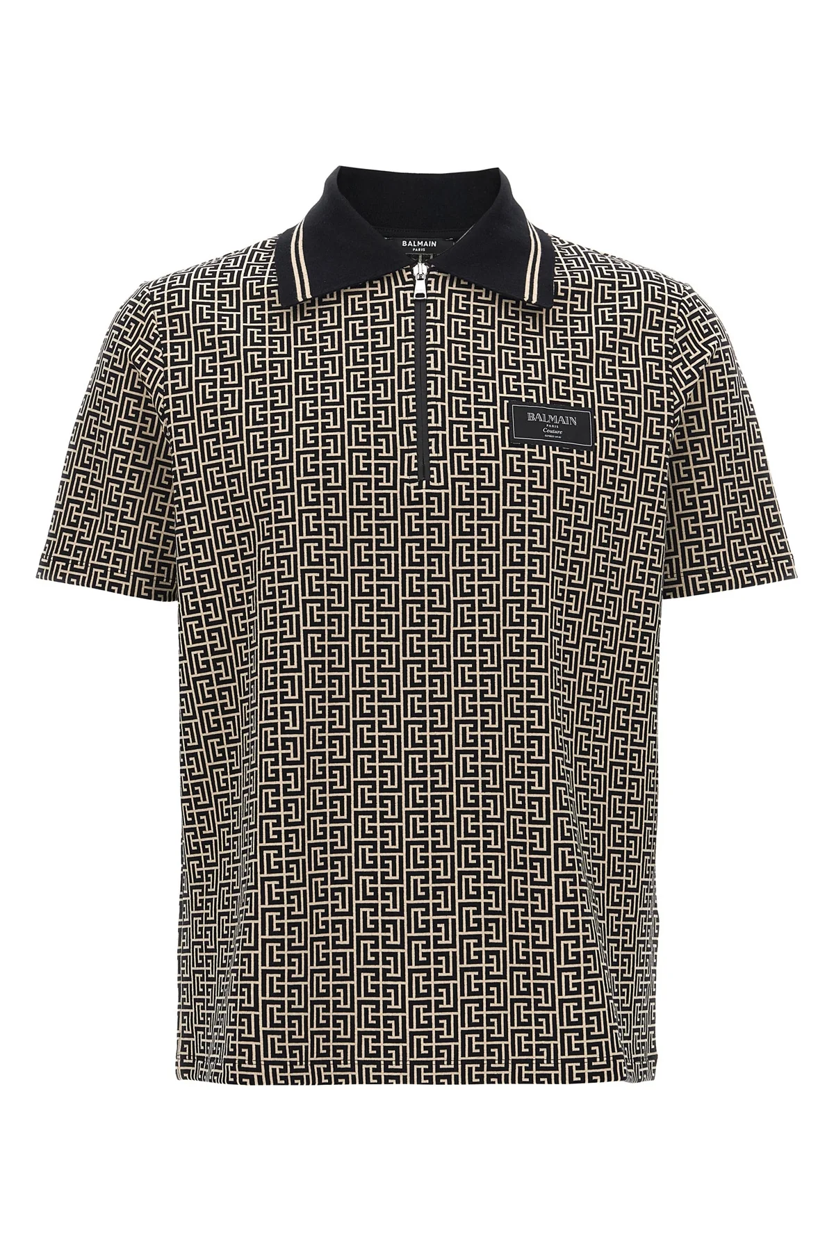 BALMAIN L jacquard cotton polo shirt
