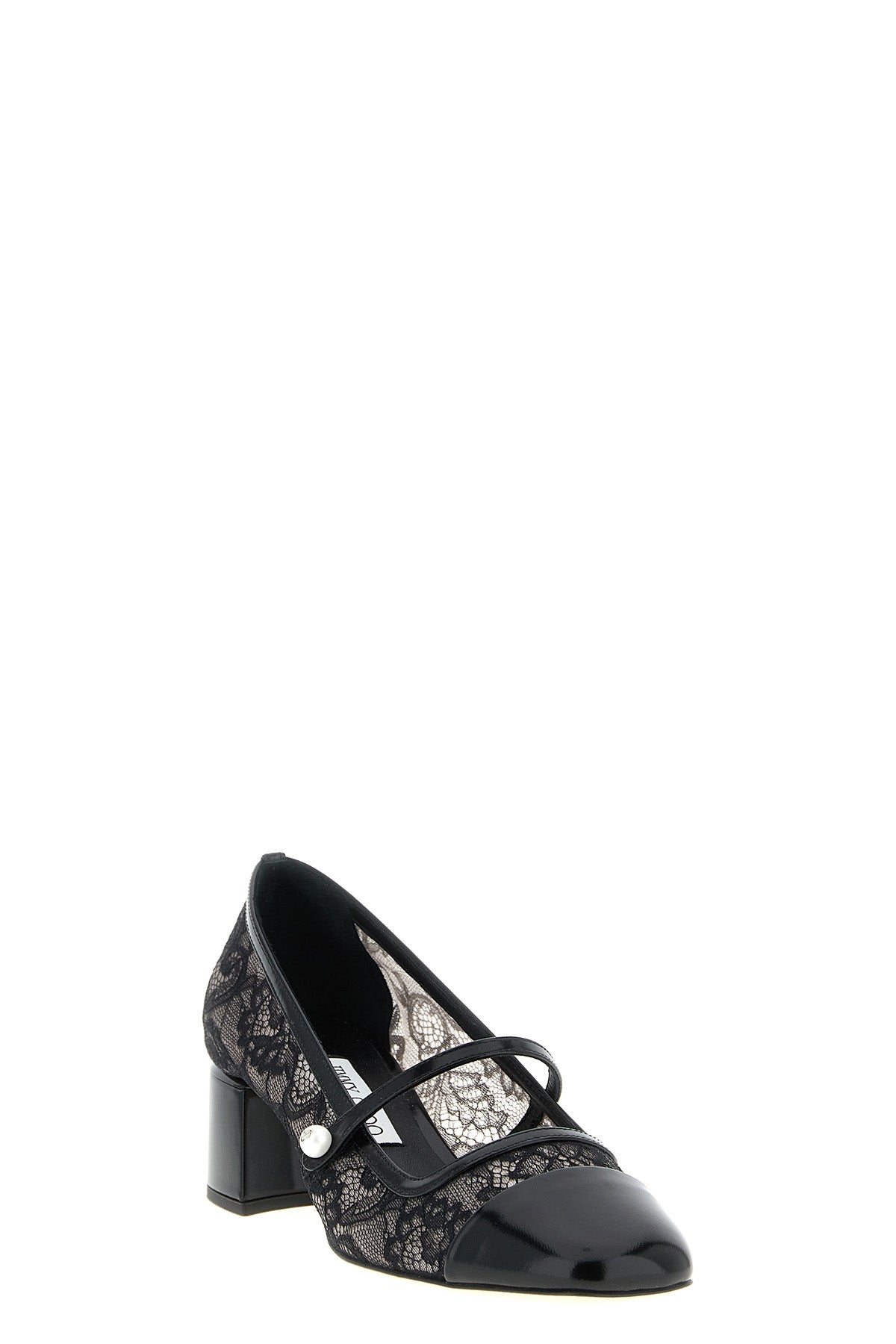 JIMMY CHOO 37 elisa pumps in semi-transparent lace effect mesh