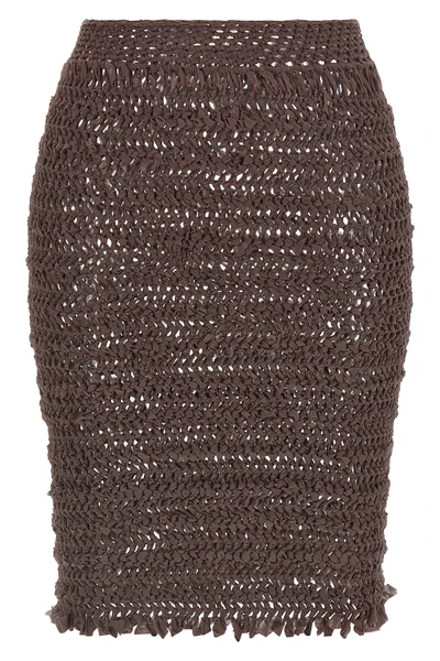 emma midi skirt in semi-transparent stretch tulle handmade