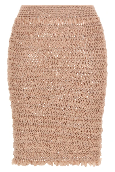 emma midi skirt in semi-transparent stretch tulle handmade