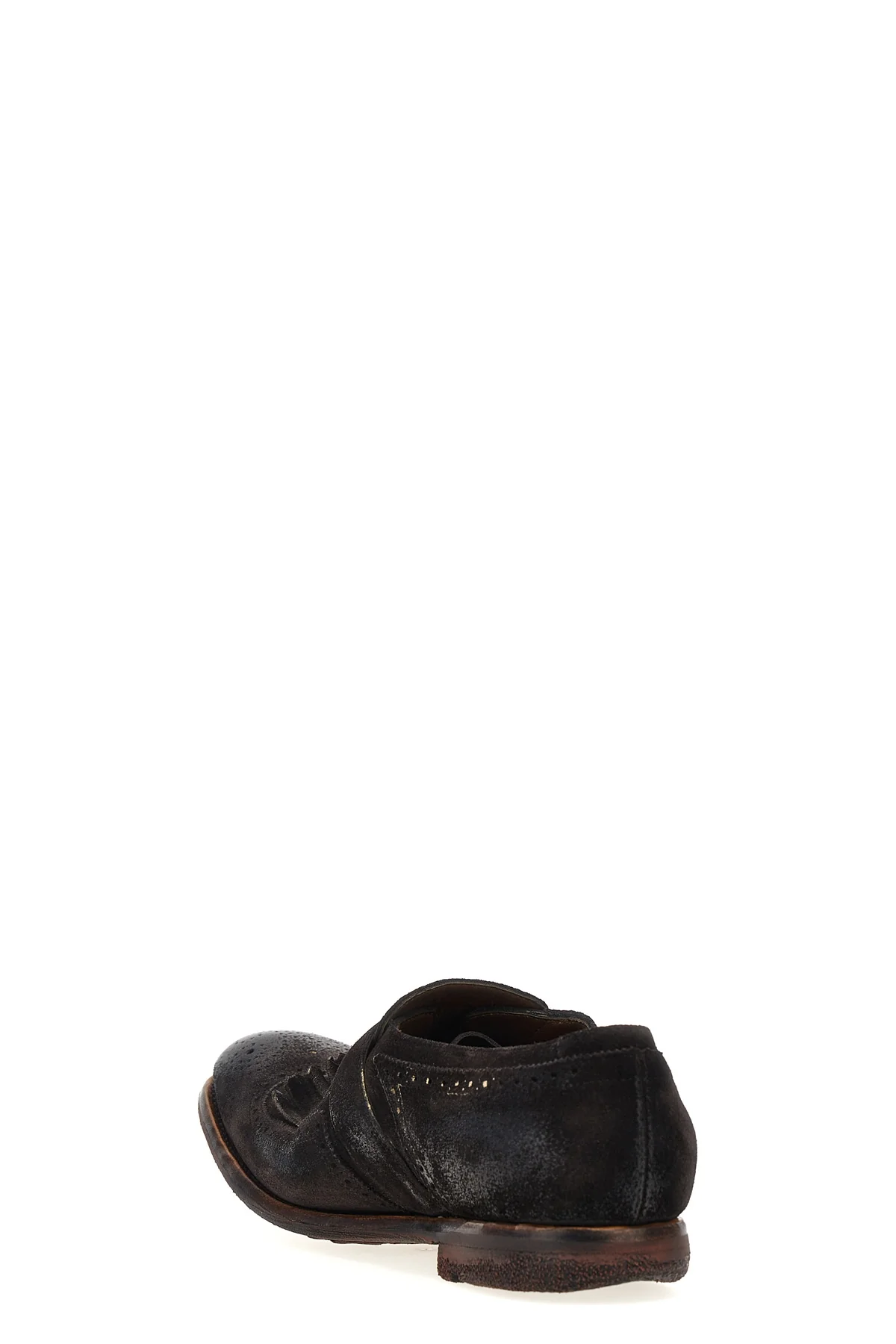 shanghai vintage effect suede loafers