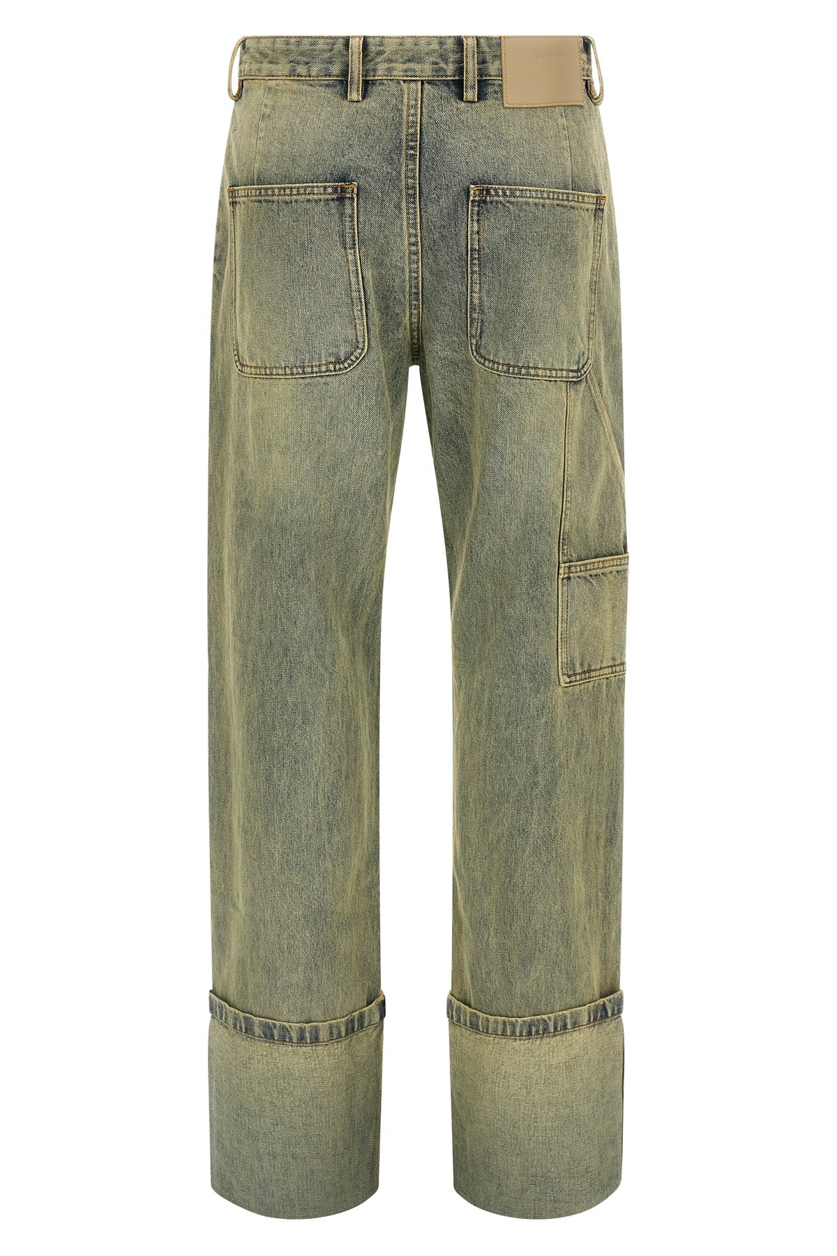 ENTIRE STUDIOS XS cuff surface wave jeans in selvedge cotton denim