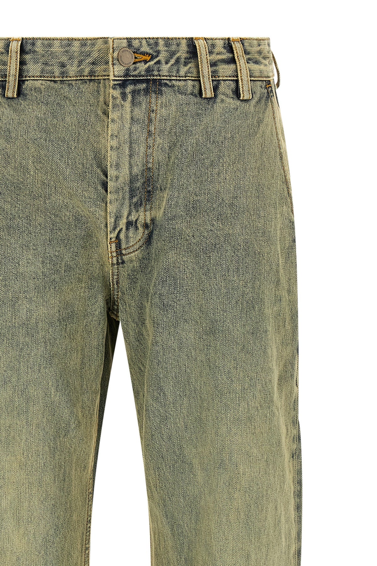 cuff surface wave jeans in selvedge cotton denim