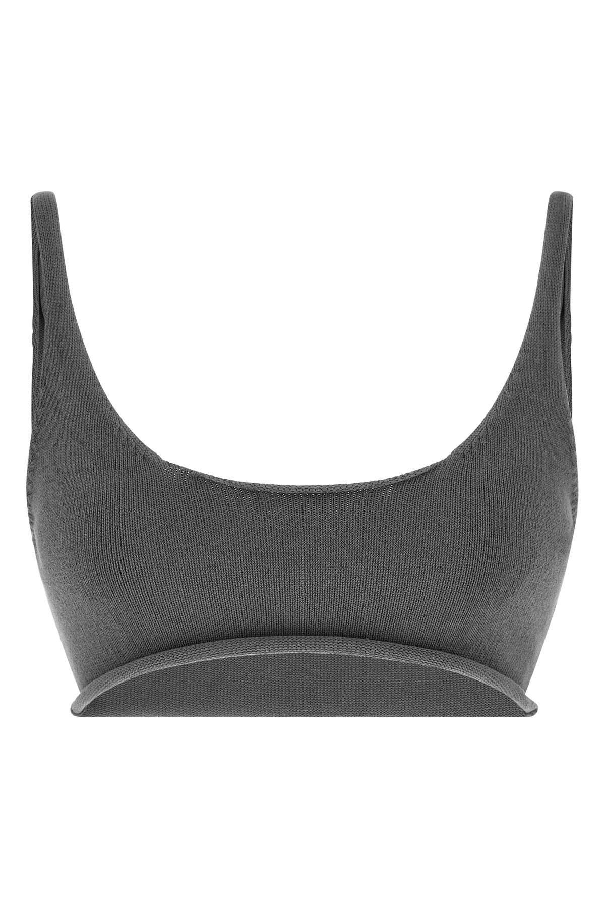 ENTIRE STUDIOS M raw knit cotton knit crop top