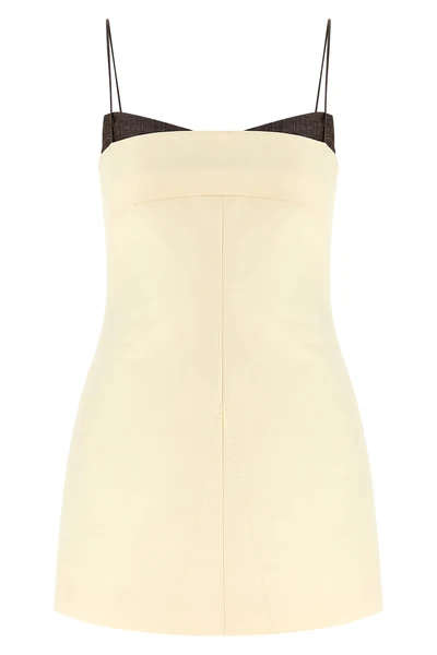 tailored heavy cotton mini dress
