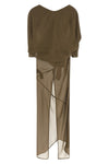 long fluid fabric dress