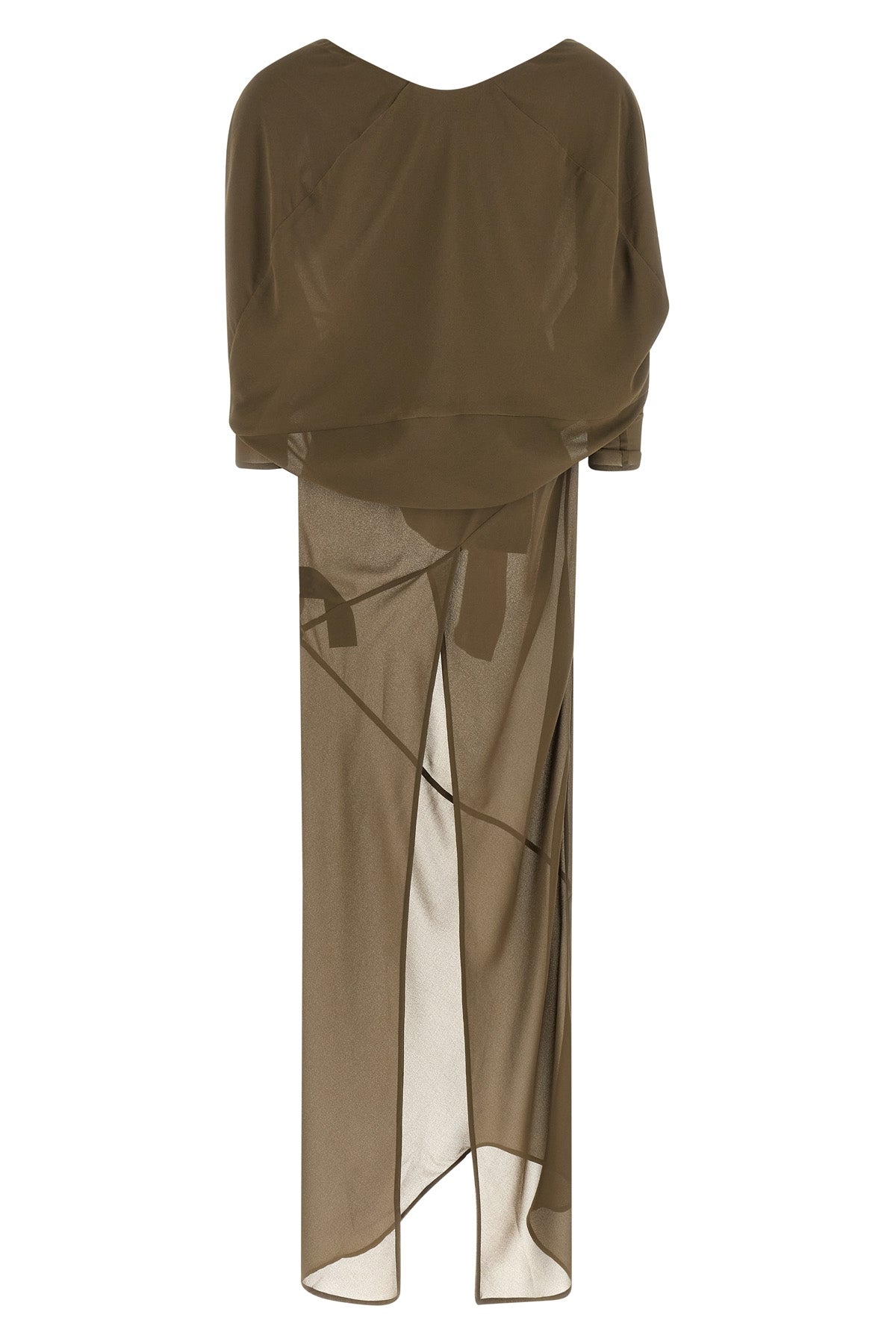 long fluid fabric dress