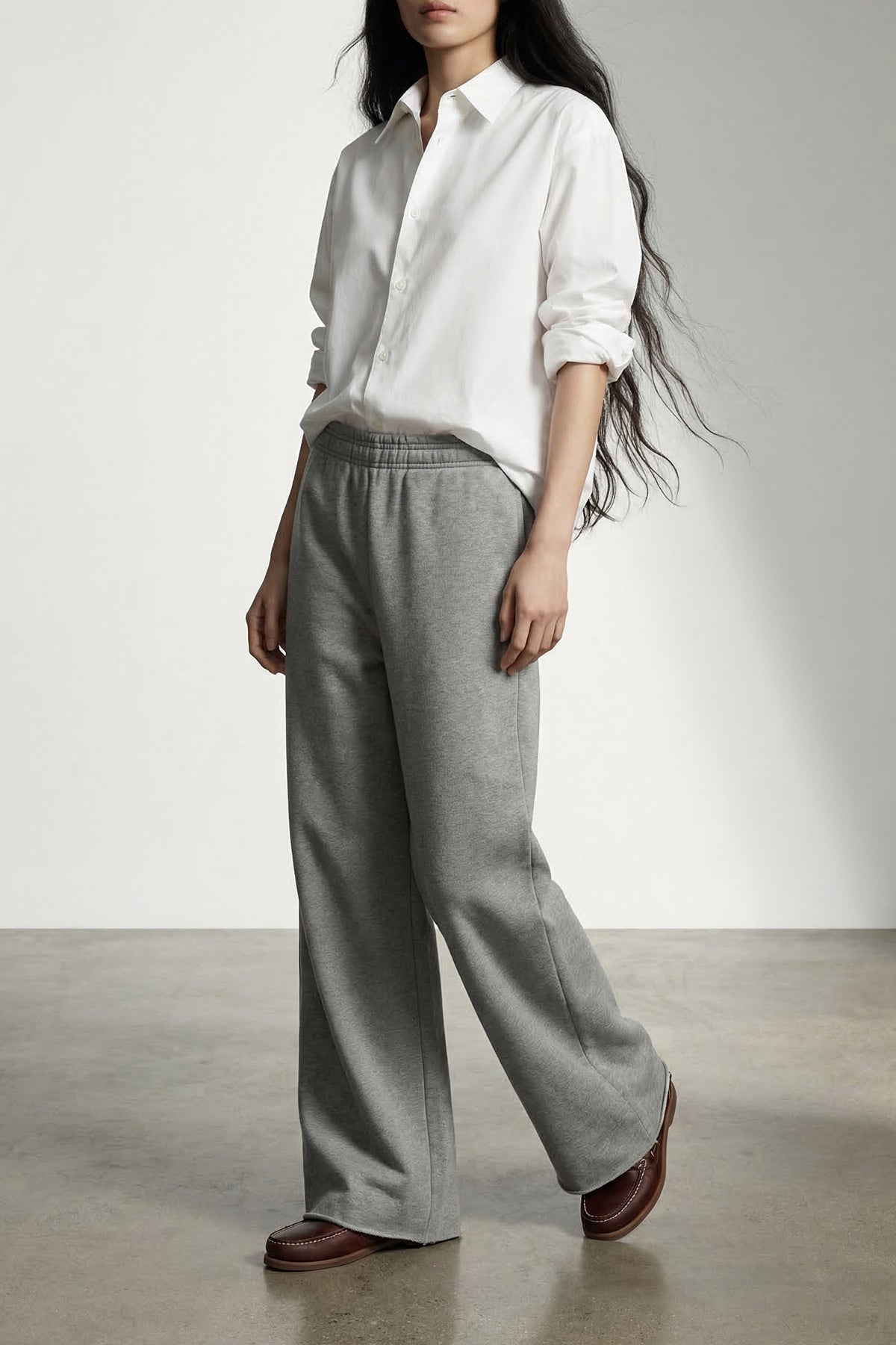full 510 g/m² mélange cotton fleece joggers