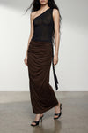 245 g/m² long drape stretch viscose skirt