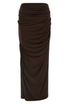245 g/m² long drape stretch viscose skirt