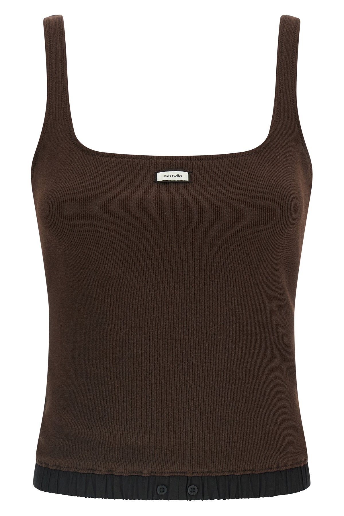 lounge ribbed stretch cotton tank top