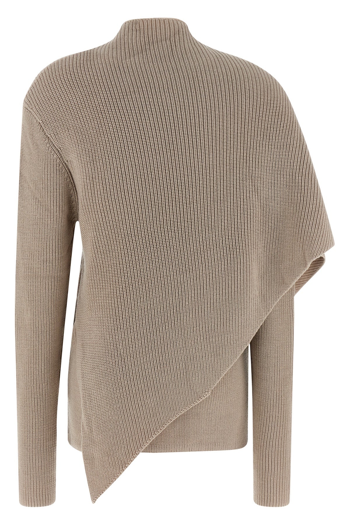 wrap sweater in combed merino wool
