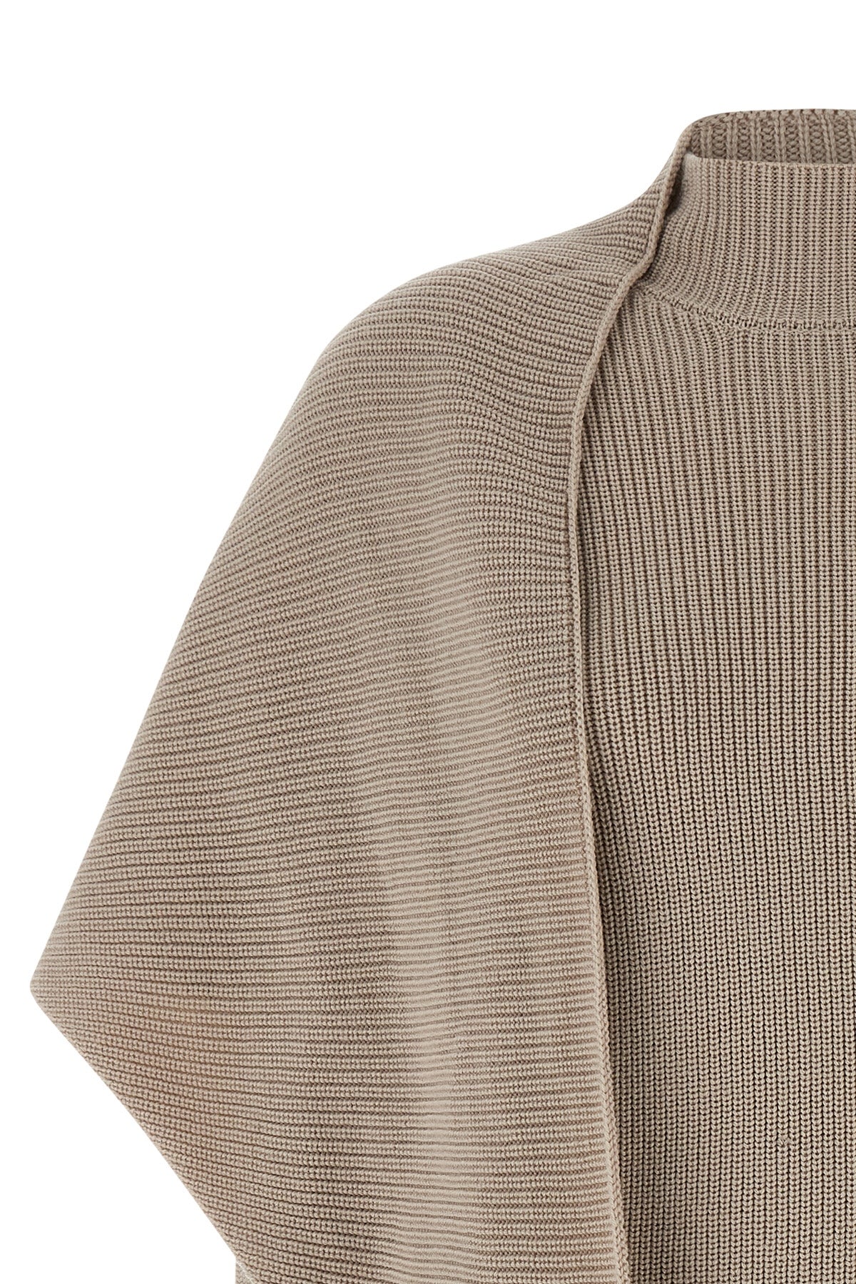 wrap sweater in combed merino wool